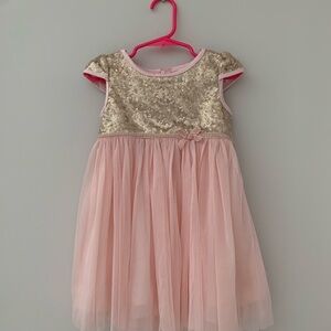 Sugar Plum Sequin Dress - Pink and Gold Sparkle